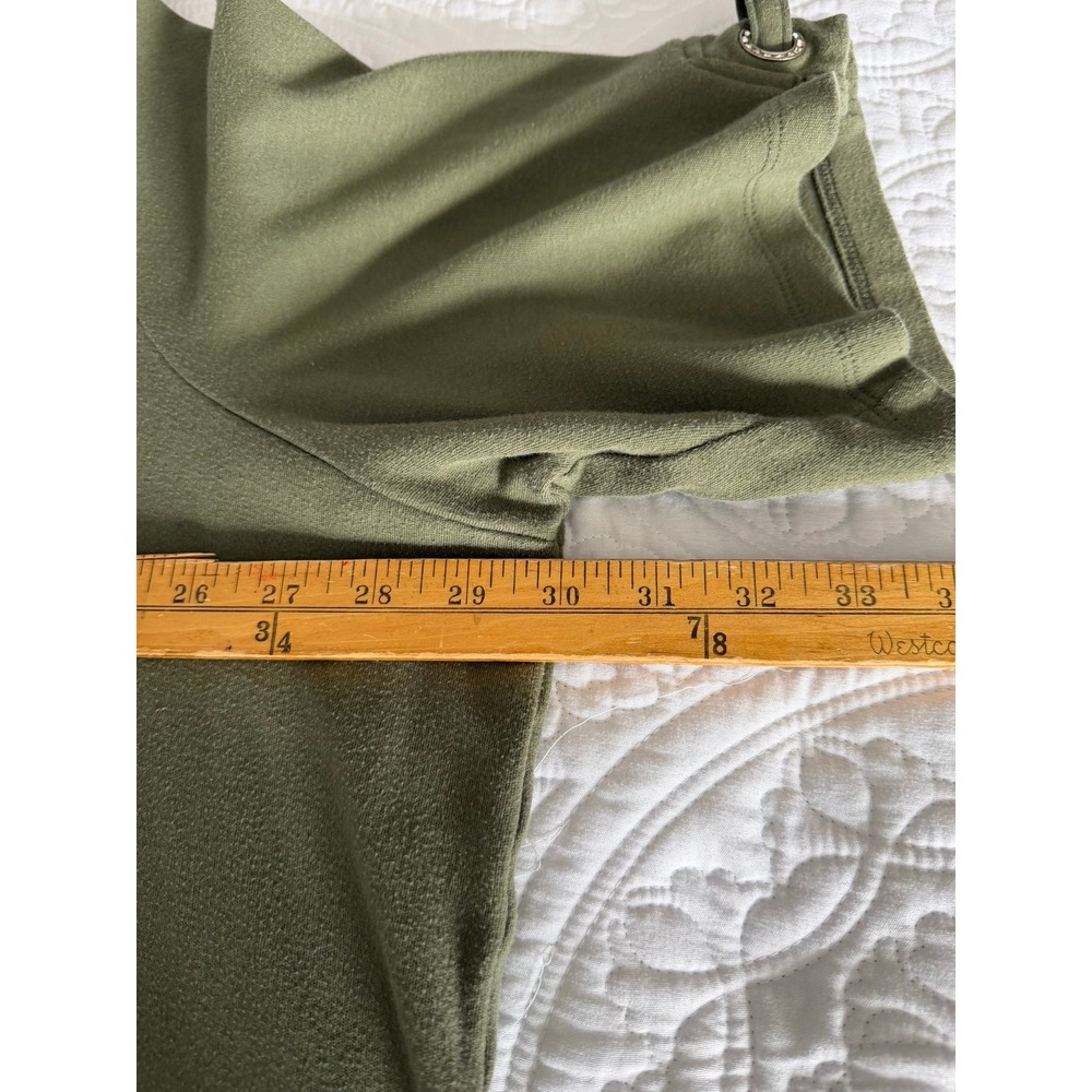 Quacker Factory Women 3X‎ Olive Green Grommet Detail Short Sleeve Knit Top - Picture 7 of 12